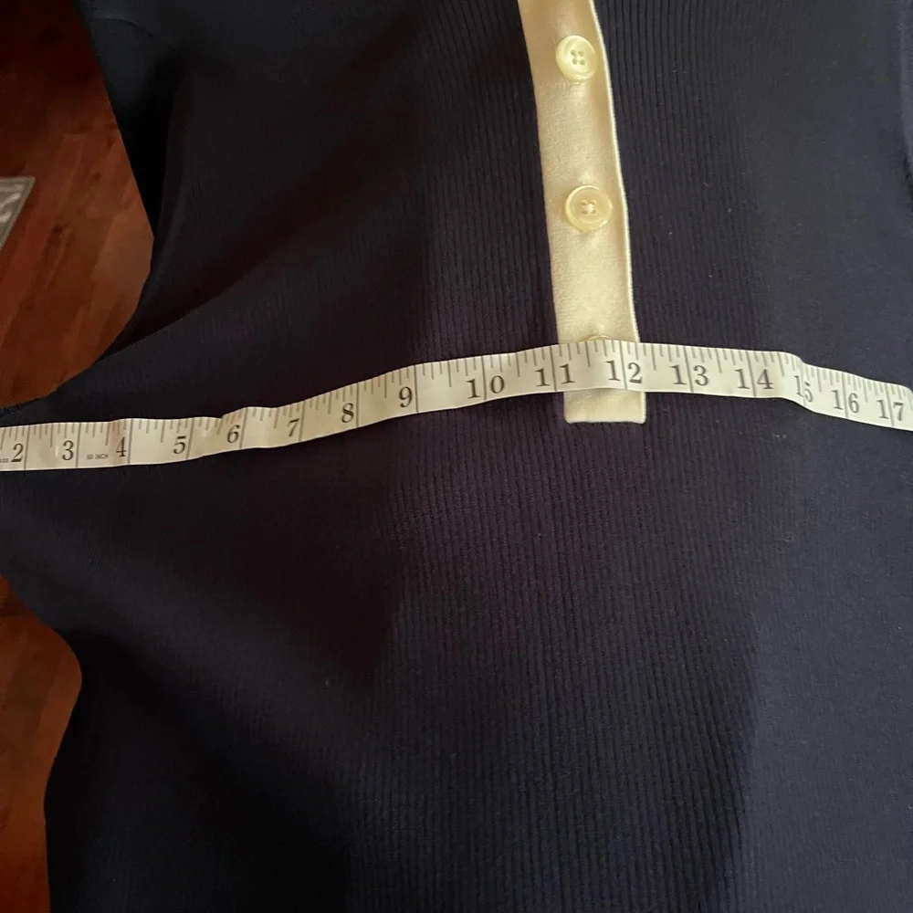 J. Crew Navy Ribbed Polo Dress with White Trim NWT 3x